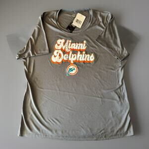 New Era NFL Team Apparel Miami Dolphins Women Print Shirt NTW Size 2XL